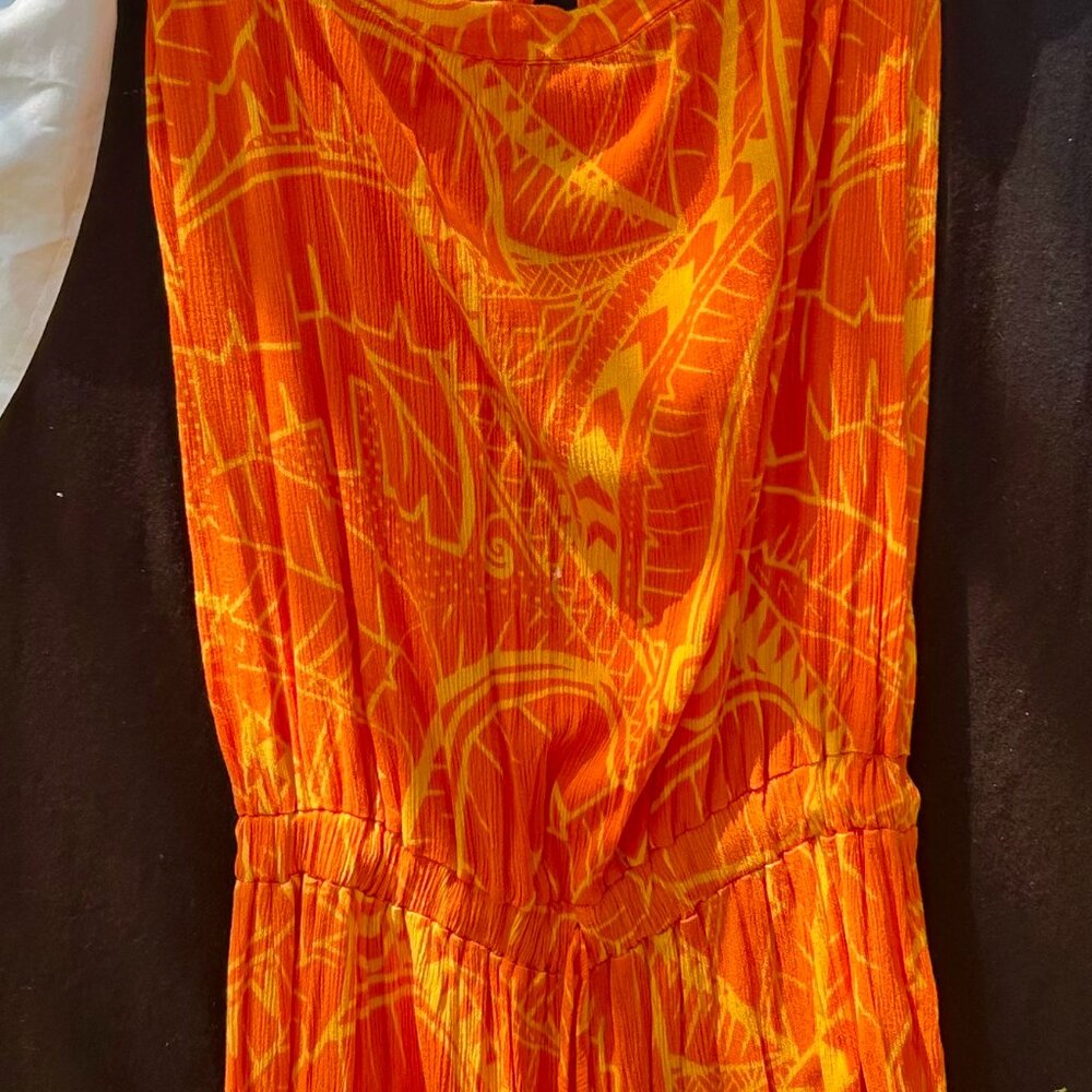 Cotton Lightweight Sleeveless Jumper (Shorts) Size L, Orange and Yellow